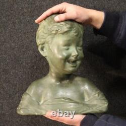 Sculpture terre cuite buste d'enfant art style ancien statue objet 20ème siècle