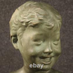 Sculpture terre cuite buste d'enfant art style ancien statue objet 20ème siècle