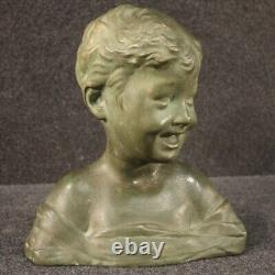 Sculpture terre cuite buste d'enfant art style ancien statue objet 20ème siècle