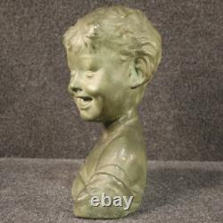 Sculpture terre cuite buste d'enfant art style ancien statue objet 20ème siècle