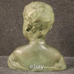 Sculpture terre cuite buste d'enfant art style ancien statue objet 20ème siècle