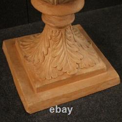 Sculpture terre cuite meuble statue pomme de pin style ancien estampé Palmieri