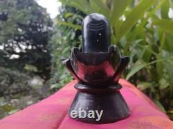Shiva Statue Ancienne Marbre Noir Sculpture Shivalingam Inde Dieu Hindou Asie