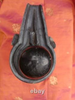 Shiva Statue Ancienne Marbre Noir Sculpture Shivalingam Inde Dieu Hindou Asie