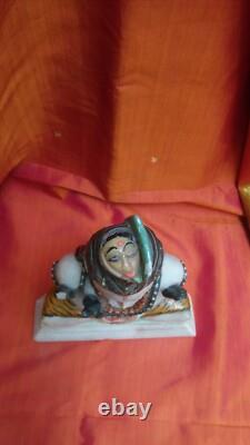 Shiva Statue ancien Serpent Dieu Hindou Temple Sculpture Fait main Inde Asie V
