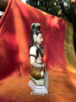 Shiva Statue ancienne indienne Serpent Marbre Figurine Sculpture Temple Inde E