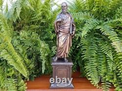 Socrate Grec Figurine Philosophe Sculpture Ancienne Statue Faite À La Main