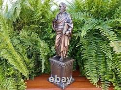 Socrate Grec Figurine Philosophe Sculpture Ancienne Statue Faite À La Main