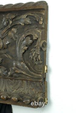 Spectaculaire parement ancien bois sculpté fleur Rose Baroque godrons frise 2M