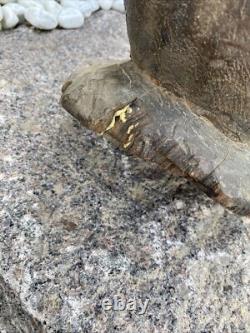 Statue Affricaine de Madagascar en bois 56 cm 5,2 Kilos. Ancienne Sculpture Art