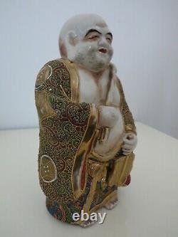 Statue Ancienne Boudha Satsuma Signee Ancient Religious Statue Signed