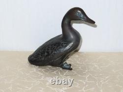Statue Ancienne Bronze Tier Ente Japon