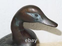 Statue Ancienne Bronze Tier Ente Japon