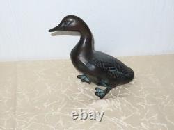 Statue Ancienne Bronze Tier Ente Japon