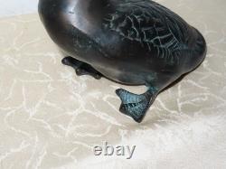 Statue Ancienne Bronze Tier Ente Japon