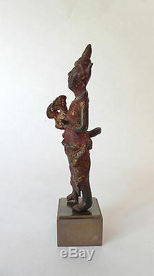 Statue Ancienne en Bronze KINNARA Musicien Céleste BIRMANIE 18ème siècle
