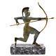 Statue Archer Grec Ancien 7,8- 20 Cm Laiton Moulé Mythologie Soldat