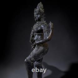 Statue Bronze Devi Shakti Ancienne Inde Sculpture Style Chola 106cm 16kg