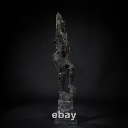 Statue Bronze Devi Shakti Ancienne Inde Sculpture Style Chola 106cm 16kg