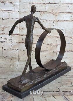 Statue Bronze Homme Qui Chavire Style Ancien 45cm! Bronze Garanti Artwork