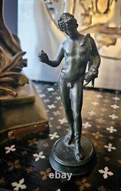 Statue / Bronze ancien / Homme à l'antique / Pompei / Souvenir du Grand Tour