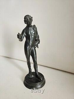 Statue / Bronze ancien / Homme à l'antique / Pompei / Souvenir du Grand Tour