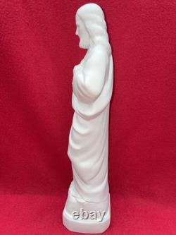 Statue Christ en Biscuit Ancienne 33cm Sculpture Religieuse Super État