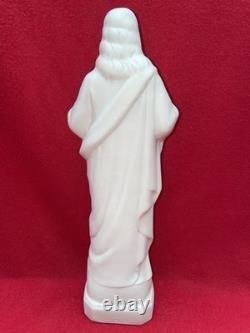 Statue Christ en Biscuit Ancienne 33cm Sculpture Religieuse Super État