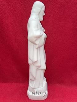 Statue Christ en Biscuit Ancienne 33cm Sculpture Religieuse Super État