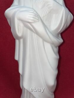 Statue Christ en Biscuit Ancienne 33cm Sculpture Religieuse Super État