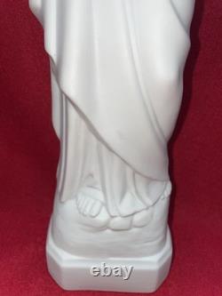 Statue Christ en Biscuit Ancienne 33cm Sculpture Religieuse Super État