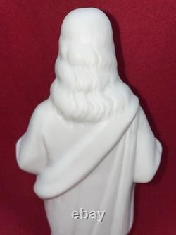 Statue Christ en Biscuit Ancienne 33cm Sculpture Religieuse Super État