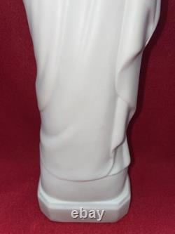 Statue Christ en Biscuit Ancienne 33cm Sculpture Religieuse Super État