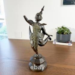 Statue Danseuse Thaïlandaise En Bronze Art Du Siam Ancienne