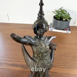 Statue Danseuse Thaïlandaise En Bronze Art Du Siam Ancienne
