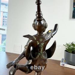 Statue Danseuse Thaïlandaise En Bronze Art Du Siam Ancienne