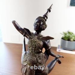 Statue Danseuse Thaïlandaise En Bronze Art Du Siam Ancienne