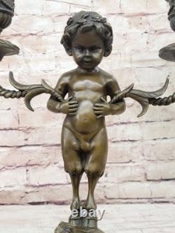 Statue En Bronze De Satyr Réplique De Musée Objet Mythologie Grecque Ancienne