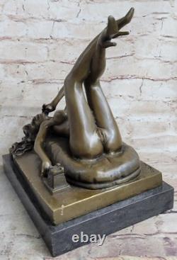Statue En Bronze Vintage De Style PREISS Femme NUDE Érotique ART DÉCO Ancienne