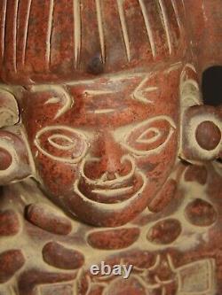 Statue Maya Sculpture Précolombienne Très Ancienne En Terre Cuite Oaxaca Tbe