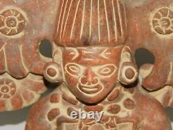 Statue Maya Sculpture Précolombienne Très Ancienne En Terre Cuite Oaxaca Tbe