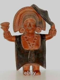 Statue Maya Sculpture Précolombienne Très Ancienne En Terre Cuite Tolteque Tbe