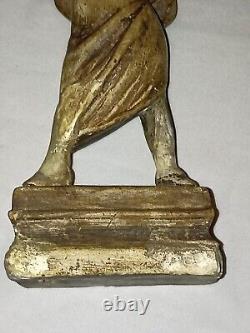 Statue Platre Ancien Le Fou De Rome 21 cm par Barye