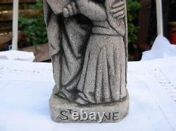 Statue Sainte ste Anne vierge sculpture Pierre Blanche ancien Quimper Bretagne