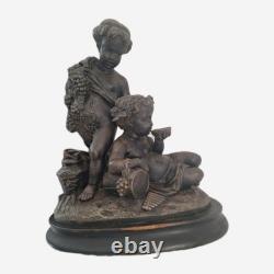 Statue Sculpture Ancienne Isidore Boitel 1812-1861. Personnage Enfants Anges