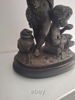 Statue Sculpture Ancienne Isidore Boitel 1812-1861. Personnage Enfants Anges