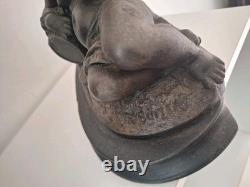 Statue Sculpture Ancienne Isidore Boitel 1812-1861. Personnage Enfants Anges