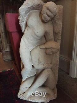 Statue Sculpture Ancienne Marius Bruel Couple Enlacé Annéé 70 Museable