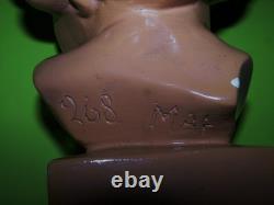 Statue Sculpture Buste Enfant Jeune fille Tête Plâtre Patine Ancien