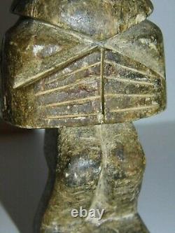 Statue Sculpture Maya Précolombienne Très Ancienne Et Rare En Pierre Splendide